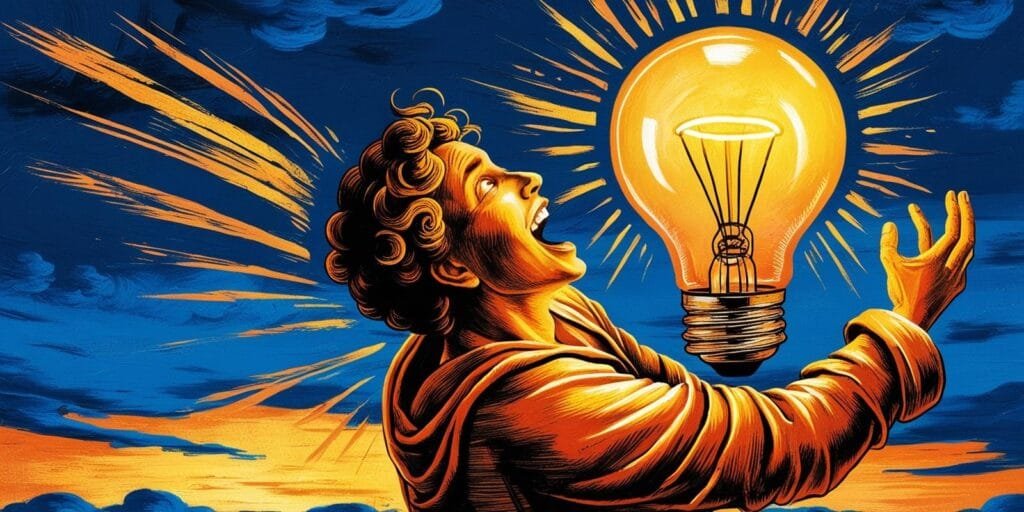 A man getting an idea